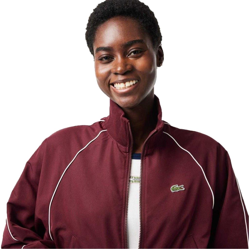 Lacoste Womens/Ladies Full Zip Athletic Track Jacket