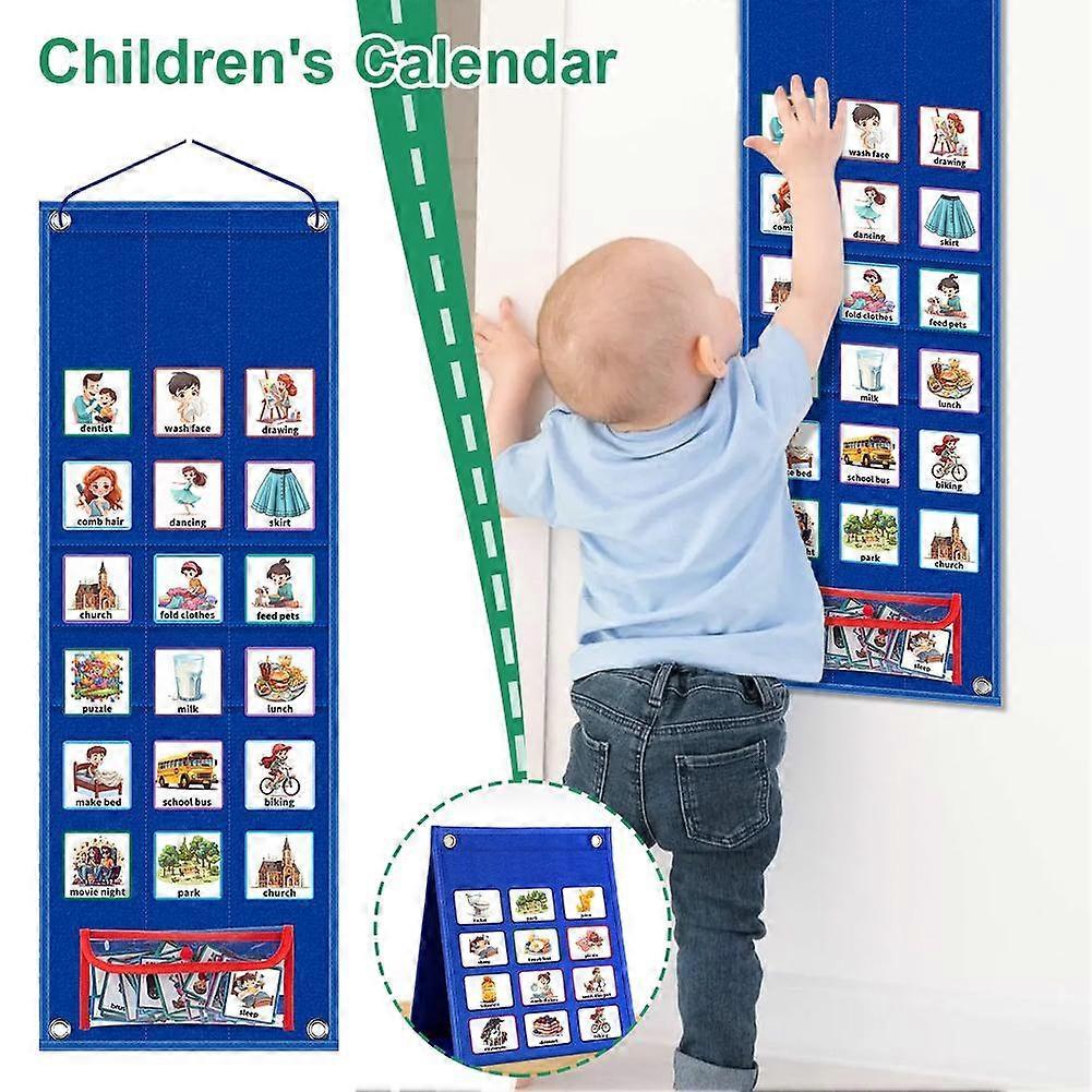 Removable Feeling Chart Kids Visual Schedule for Desktop Tabletop Kindergarten
