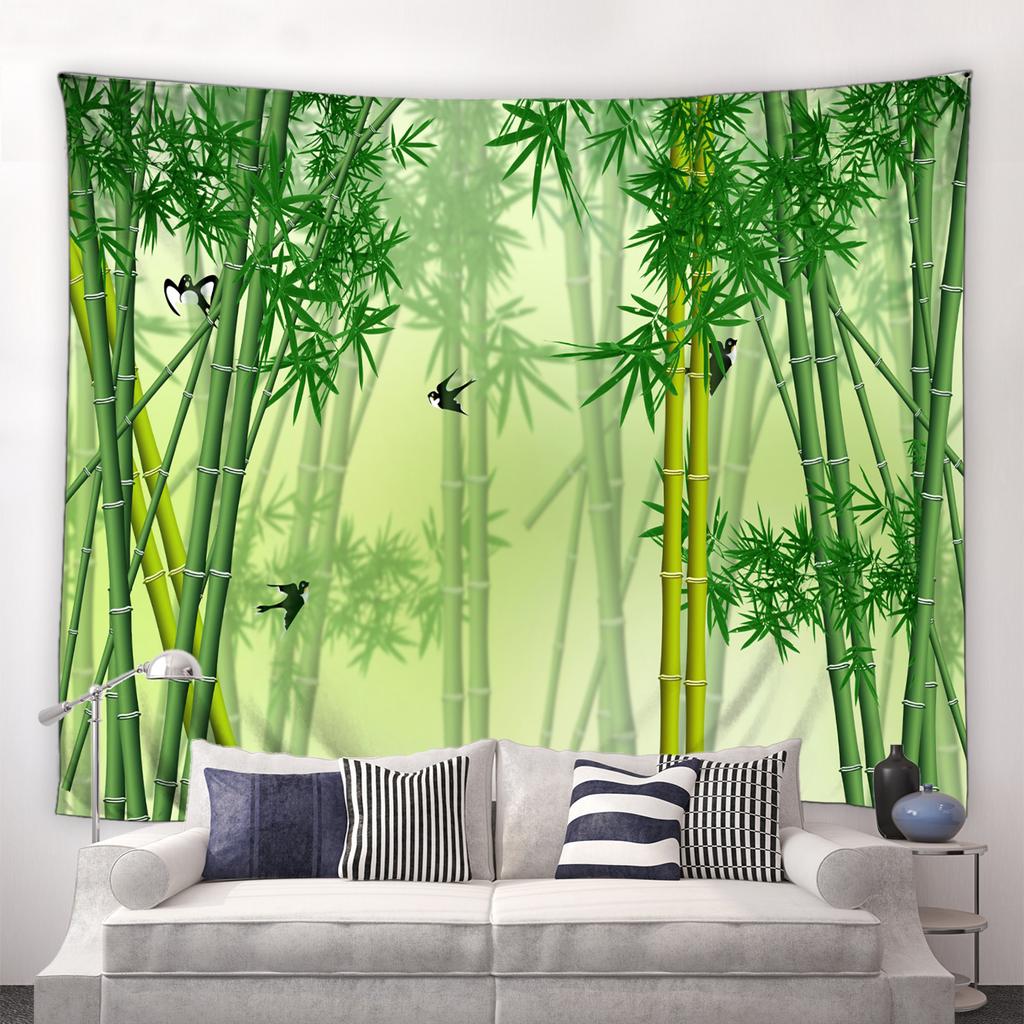 Kaufe Arbeitszimmer, Landschaft, Wandbehang, bhmische Decke,  Zen-Wandteppich aus grnem Bambus, pastorale Landschaft, Wandteppich im  chinesischen Stil zum Preis ab 3.65 | Joom
