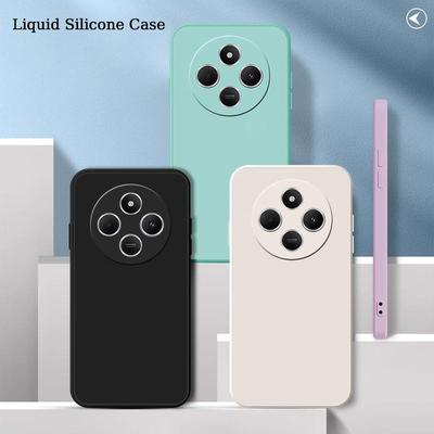 Liquid Silicone Case For Xiaomi Redmi 14C 14R 13C 13R A4 A3 Pro 4G Matte Original Liquid Shockproof Straight Edge Ultrathin Protector Soft Cover Shell