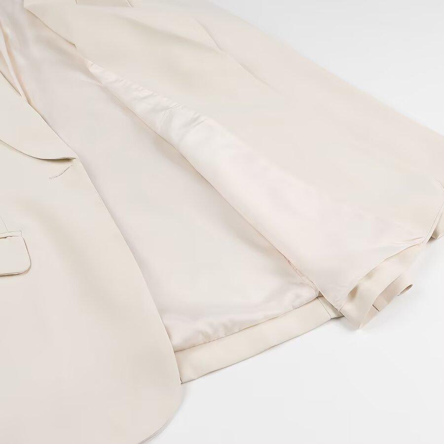 Europejski i Amerykański Damski Garnitur z Kołnierzykiem i Zestaw Marynarki