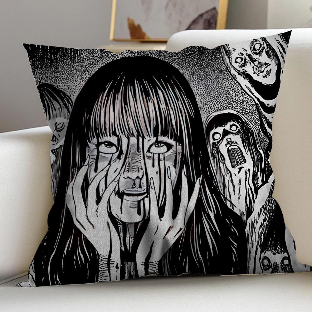 Japan Manga Junji Ito Tomie Personalized Picture Text Home Decorative Pillows Household Gifts 45x45cm