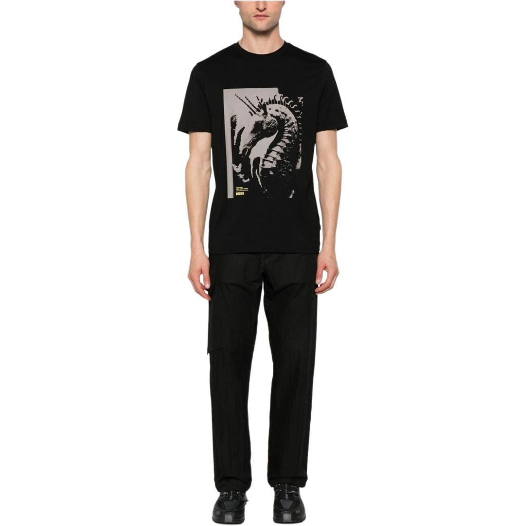 HUGO BOSS Logo-print Cotton T-shirt Black 50515626-002
