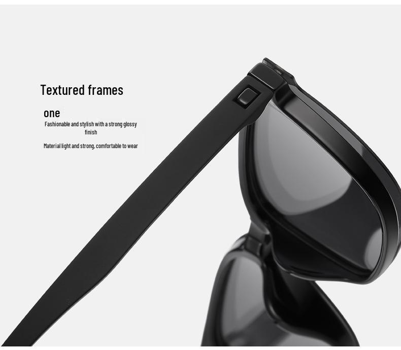 Gafas de Sol Ultraligeras TR90 Clip-on para Hombre Polarizadas con Protección UV - Gafas de Moda para Exteriores Estilo Urbano