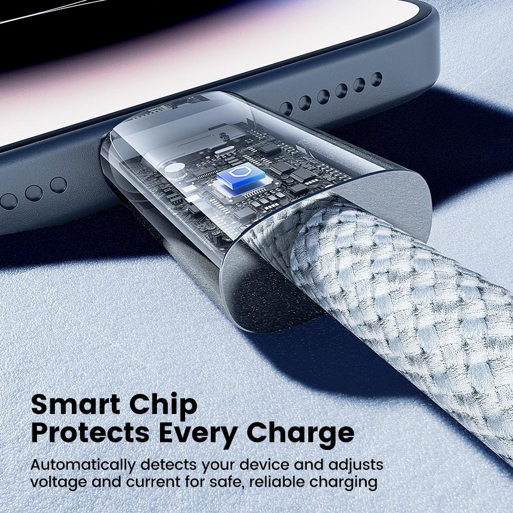 TOOCKI TX110C1 1m Mini Zinc Alloy PD 27W USB-C To iP Cable 480Mbps Fast Data Transfer Cable with Smart Chip