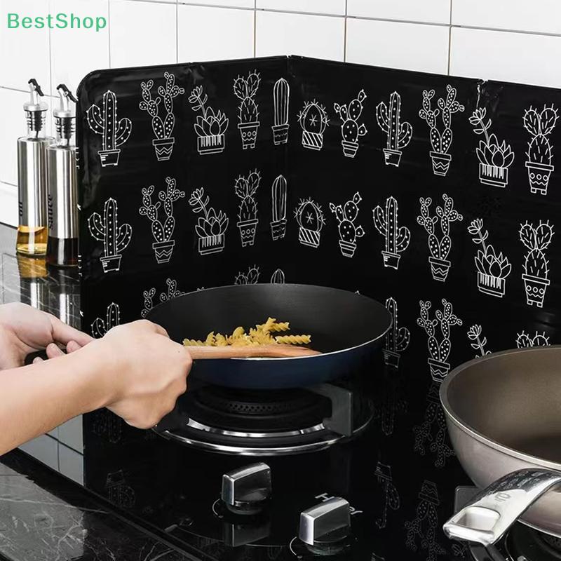 2Pcs Foldable Aluminum Foil Stove Splash Guard - Heat-Resistant Kitchen Oil Splatter Shield for Cooking