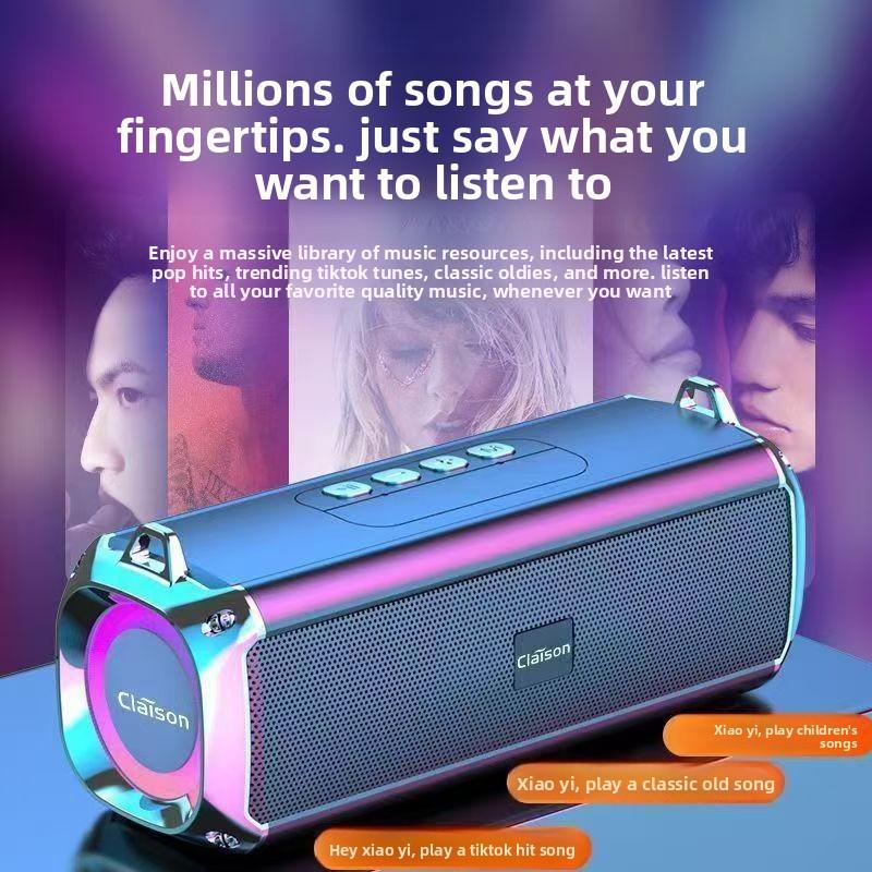 Dual Speaker with Diaphragm Bluetooth Small Stereo Large Volume Subwoofer Card Wireless Speaker Dual Diaphragm