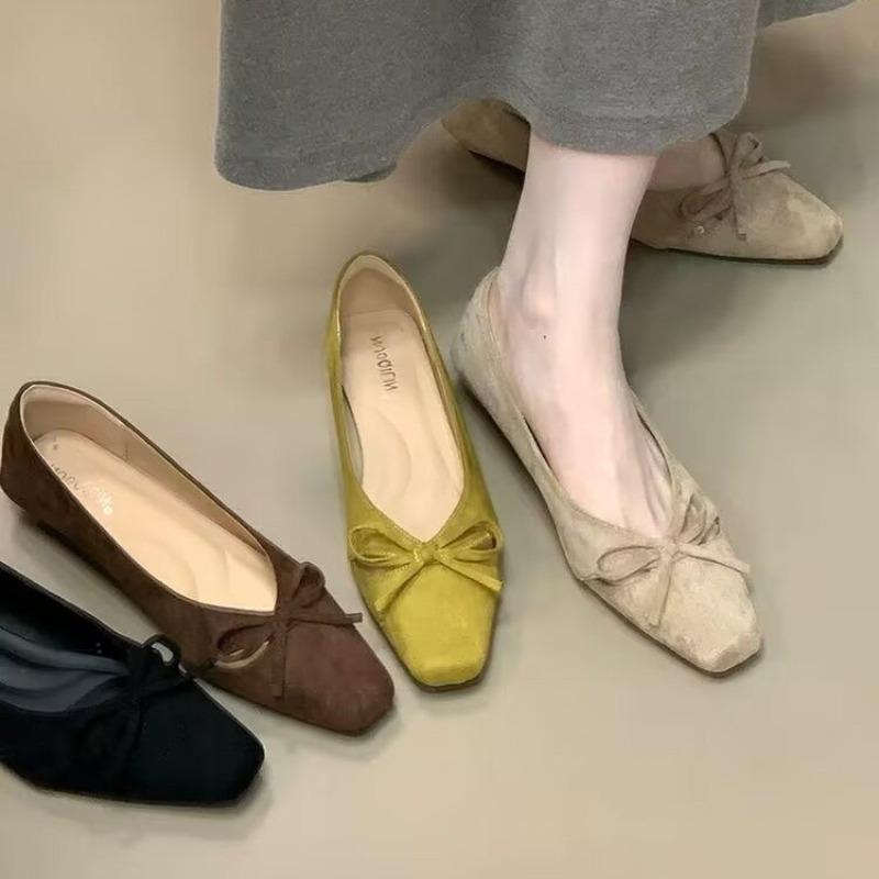 Women Loafers Shoes Ballet Flats Shoes for Woman Autumn Bow Dress Casual Shoes Walking Sport Women's Sneakers 2025 Mujer Zapatos