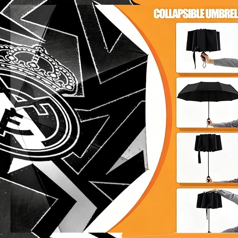 Football team Print Umbrella Automatic Opening/ Closing - Portable Foldable Design - Daily use for Travel/Outdoor - Gift for Birthday