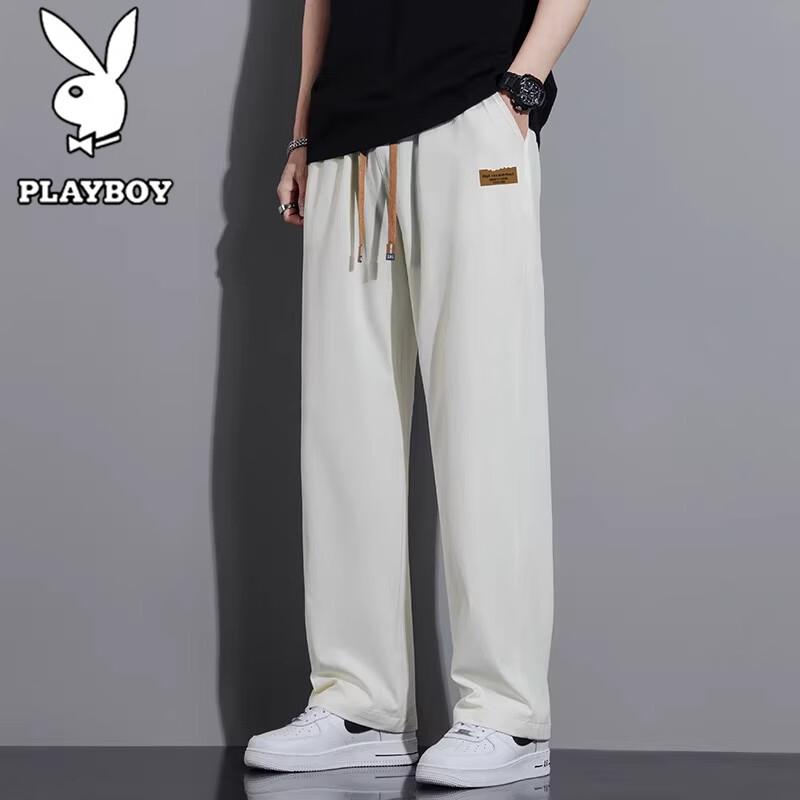 

PLAYBOY Men s Summer Lightweight Straight-Leg Casual Pants 2XL