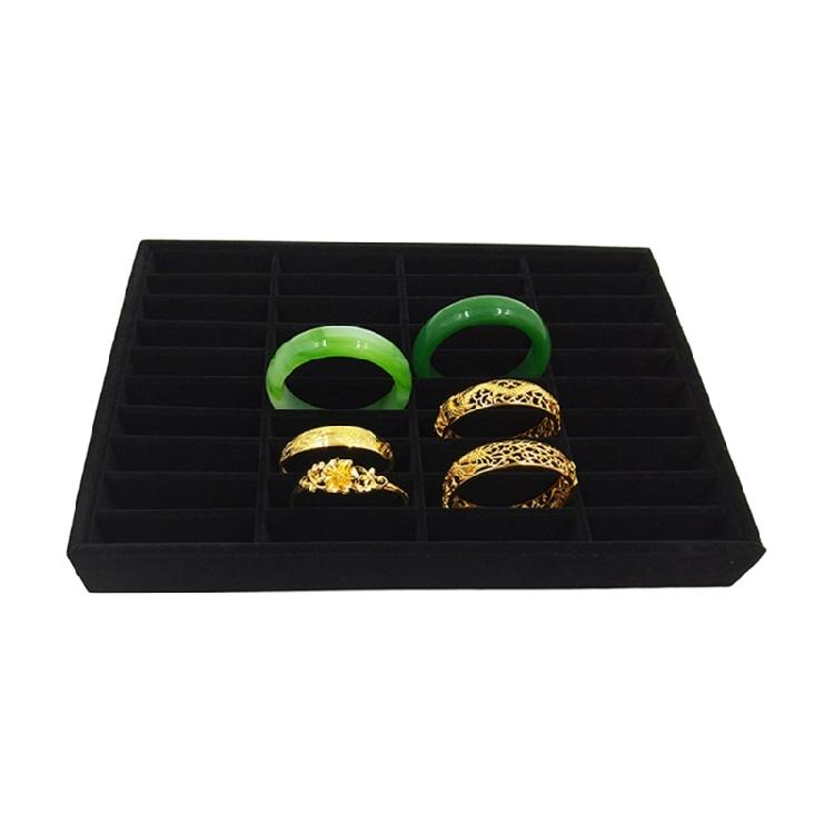 Sturdy Wood 40 Bracelet Organizers Tray Elegant Jewelry Countertop Display Systems