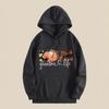 Ladies Spring Autumn Casual Hooded Long Sleeve Big Pocket Halloween LOVE Pumpkin Printed Pullover Hoodies Sweatshirt Top