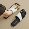 Fashion 2025 Woman Clip Toe Fabric Flipflops Flat Low Heels Slippers Ladies Shoes Summer Slip On Sliders Antiskid Thong Beach Sandals