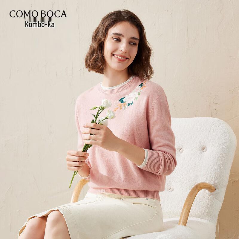 

Женский китайский свитер из чистого кашемира с вышивкой XL