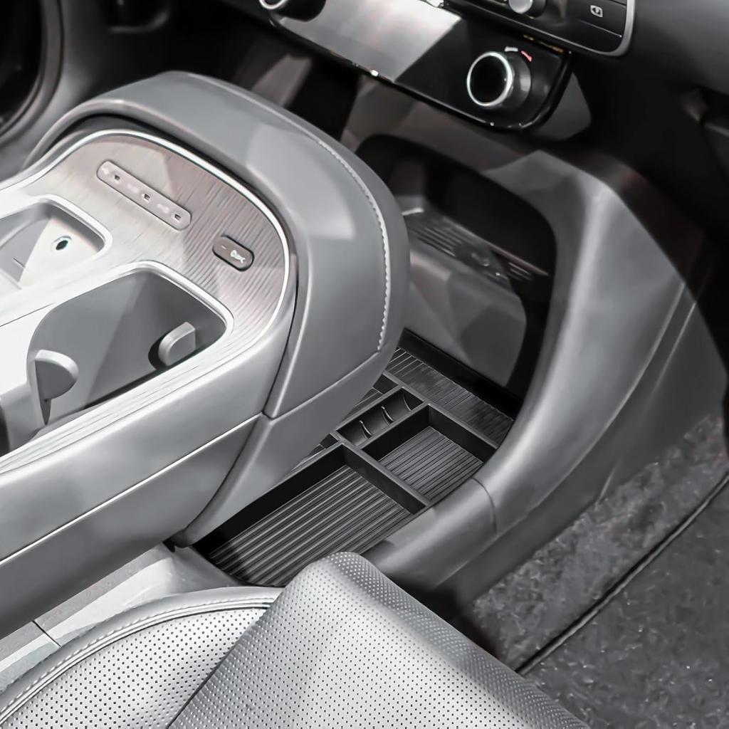 2026 Palisade Lower Center Console Organizer Tray Compatible with Hyundai Palisade 2026 Accessories – -Fit TPE Under Console ert Storage Pallet