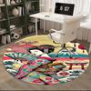 Japanese Geisha Artwork Chair mat Round Rug-Office carpet, Machine Washable, Non-slip, Suitable for Living Rooms, Bedrooms
