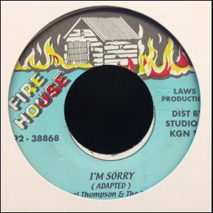 

7inch Record LINVAL THOMPSON Im Sorry 9238868 Fire House Jamaica Reggae Ska Dub Used