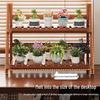 Bamboo Window Sill Ladder Flower Stand