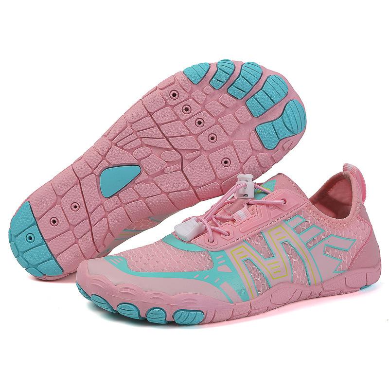 

Outdoor new five-finger beach shoes couple shoes swimming shoes wading shoes men s and women s waterway amphibious shoes creek shoes 36 розовый