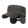 Men's Winter Wool Earflap Flat Cap