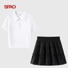SPAOPOLO Women's College Style Two-Piece Set