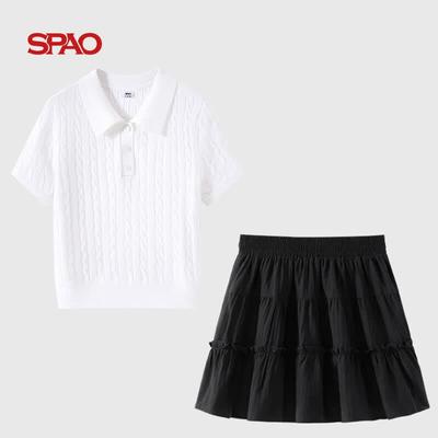 SPAOPOLO Women's College Style Two-Piece Set