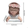 Cute Girl Toilet Paper Roll Holder Sculpture Wall Mounted Rack Funny for