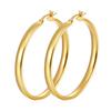 European & American Fashion Geometric Ear Cuff with Copper Curved Exaggerated Large Hoop Earrings