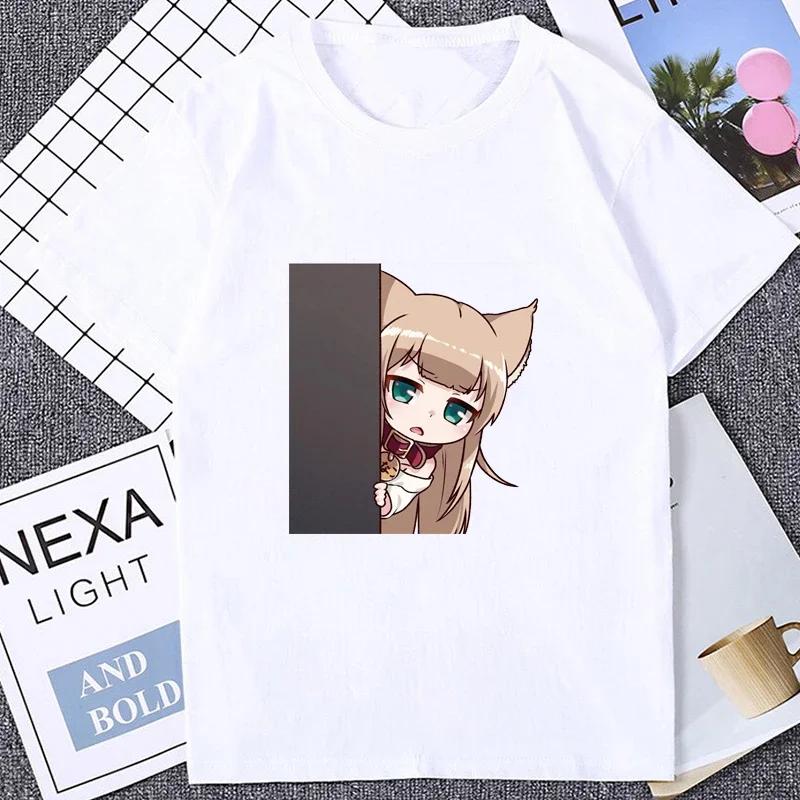 Hot Japan Anime Cos Kinako OSAKANA Casual T-Shirt Unique New Style Printed O-neck Streetwear Man Tshirt Summer Cool Soft Tees