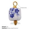 European and American sweet and cool style DIY dopamine ceramic pendant stainless steel plated 18K gold creative jewelry collection