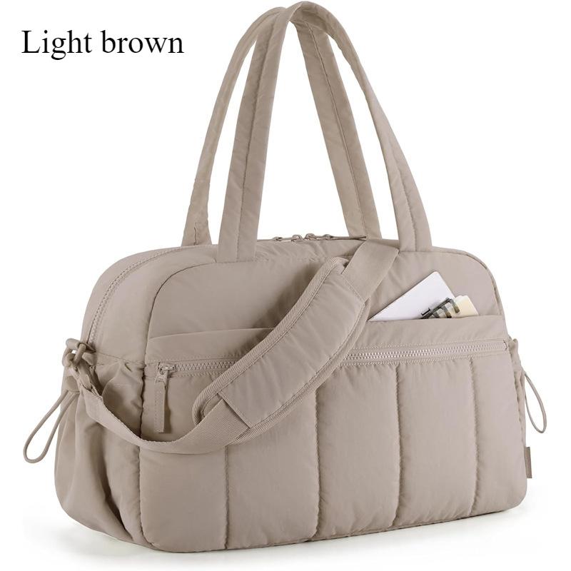 

1PC Дорожная дорожная сумка женская спортивная сумка сухая и влажная сумка женская дорожная сумка с отделением для ручной клади водонепроницаемая спортивная сумка 30 x 19 x 42CM светло-коричневого
