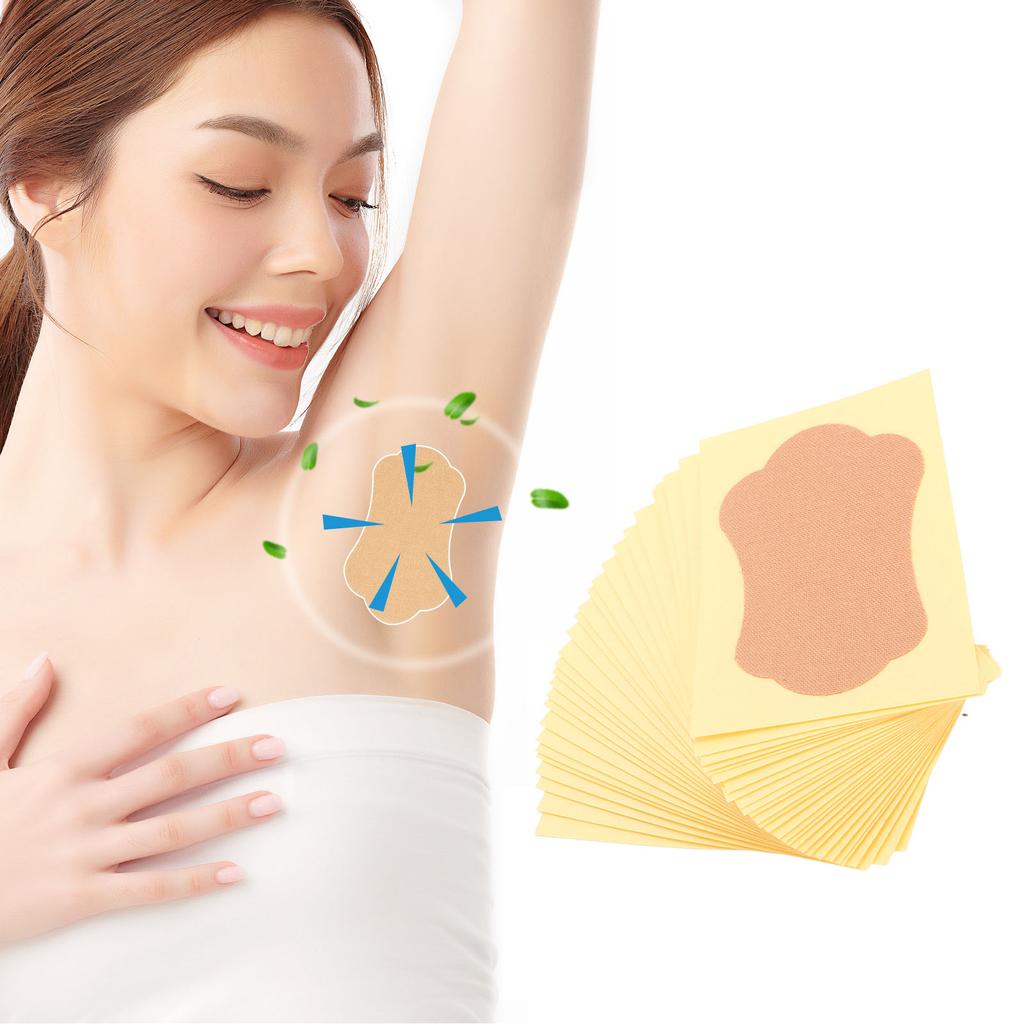 28pcs Deodorant Underarm Sweat Stickers Concealed Breathable Soft Hypoallergenic Armpit Patch