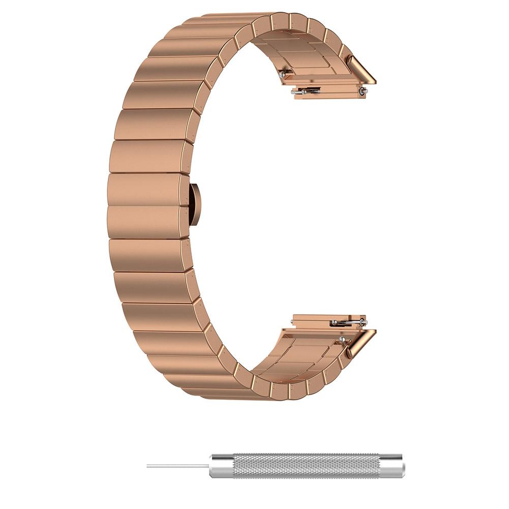 17.6cm Luxury Wrist Watch Strap Fashion Stainless Steel Metal Smart Watch Band Compatible For Huawei Band 7