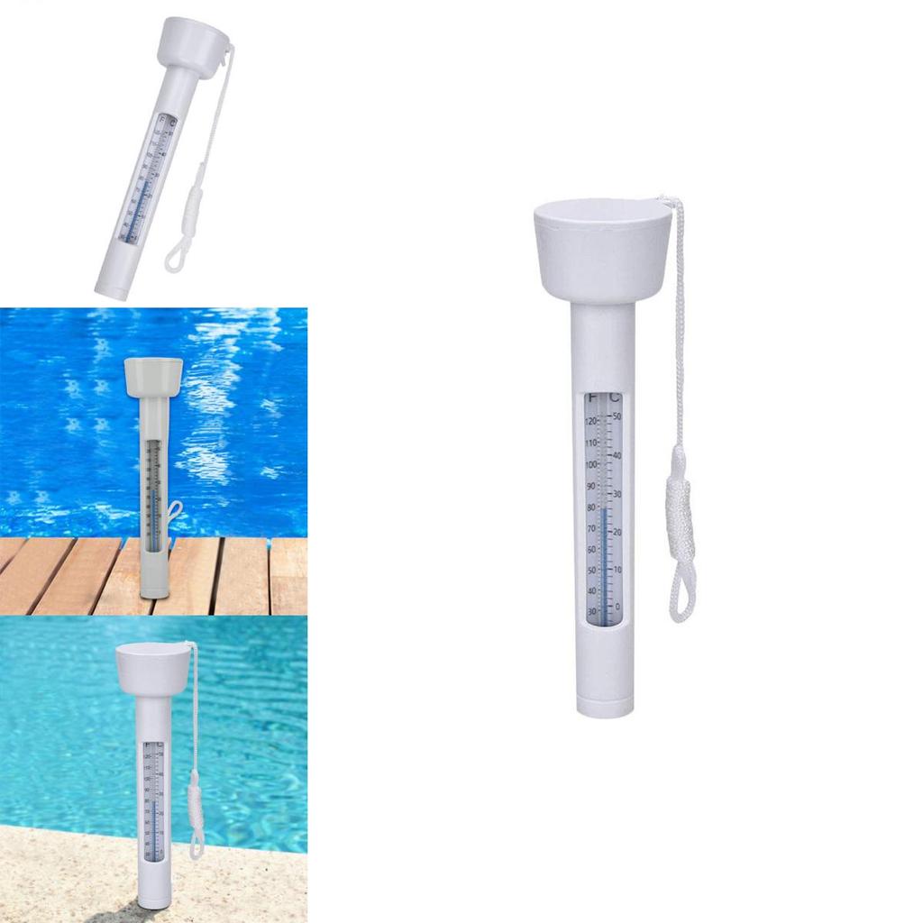 Schwimmbecken Schwimmendes Wasserthermometer Weiß Nicht-elektrisch Zur Messung von Wasser- und Badetemperatur