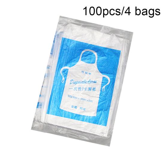 50/100Pcs Kids Adults Plastic Disposable Anti Oil Stain Cooking Painting Apron