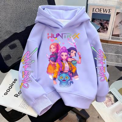 2025 Anime K-Pop Meisjes Heksenjager Hoodie Harajuku Hip Hop Pullover Sweatshirt Unisex Kinderen Belettering Sportkleding Mode
