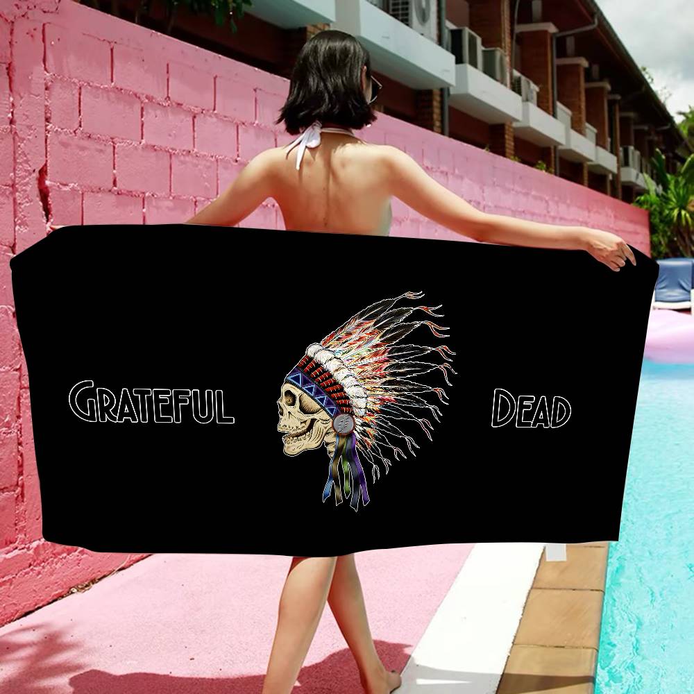 Rock Band G-Grateful-Dead Music Microfiber Beach Towel Absorbent Quick Dry Soft Yoga Swimming Resort Mountain Climbing Towel