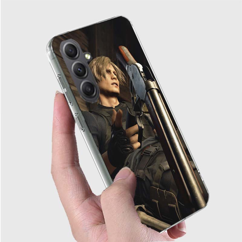 Leon Kennedy Resident Evil 4 Phone For Samsung A15 A25 A35 A55 A71 A51 Galaxy S9 S8 S10E A41 A31 A11 M12 M32 M30S M51 M52 J8 J6