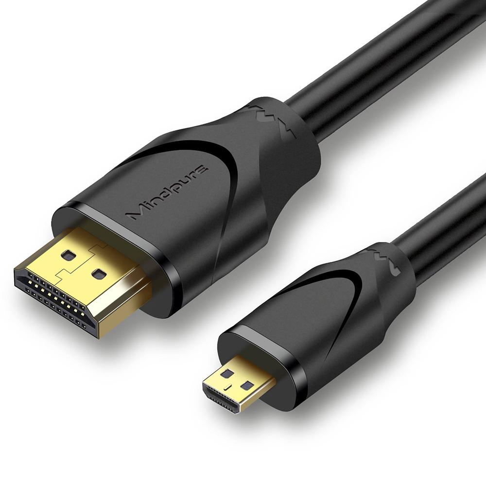 

MINDPURE AD015 1.5m 4K 60Hz HDMI to Micro HDMI Male to Male Adapter Cable for Camera/Tablet/Laptop As Shown A