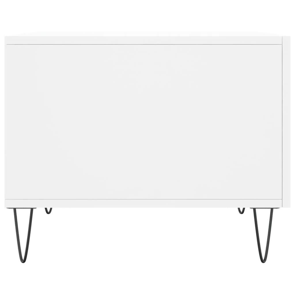 White Coffee Table 50 x 50 x 40 cm Engineered Wood