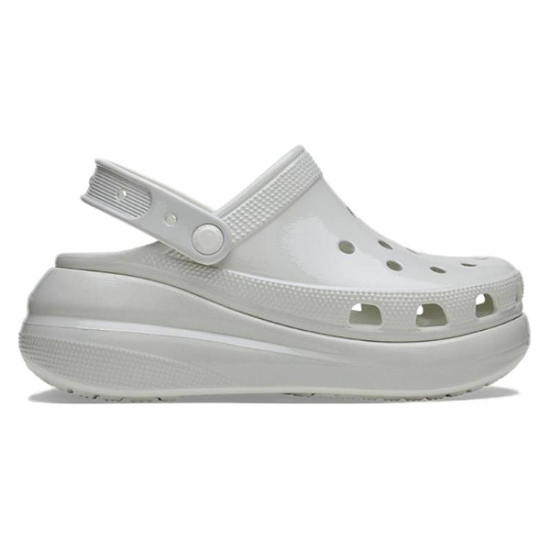 Crocs EVA Bright Puff Hole Shoes 5.2cm Unisex Grey
