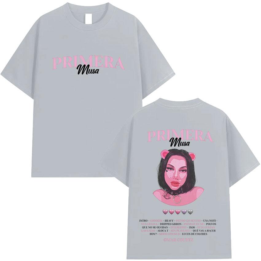 Trendy Rapper Omar Courtz Primera Musa Harajuku Graphic High Quality Tshirts Mens Casual Tee Shirt Hip Hop Oversized Cotton Tops