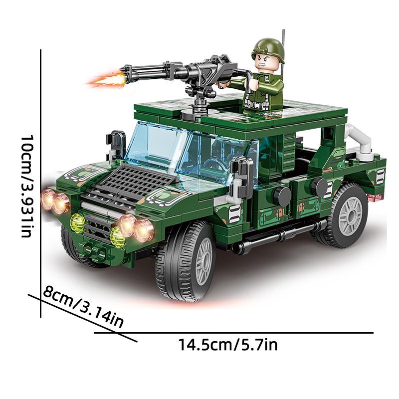 DIY Off-Road Jeep Model Kit - Military Building Blocks for Kids