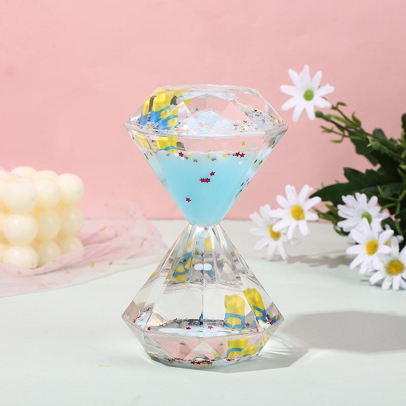 Dreamy Milky White Liquid Diamond Oil Hourglass Ornament - Children's Day Gift