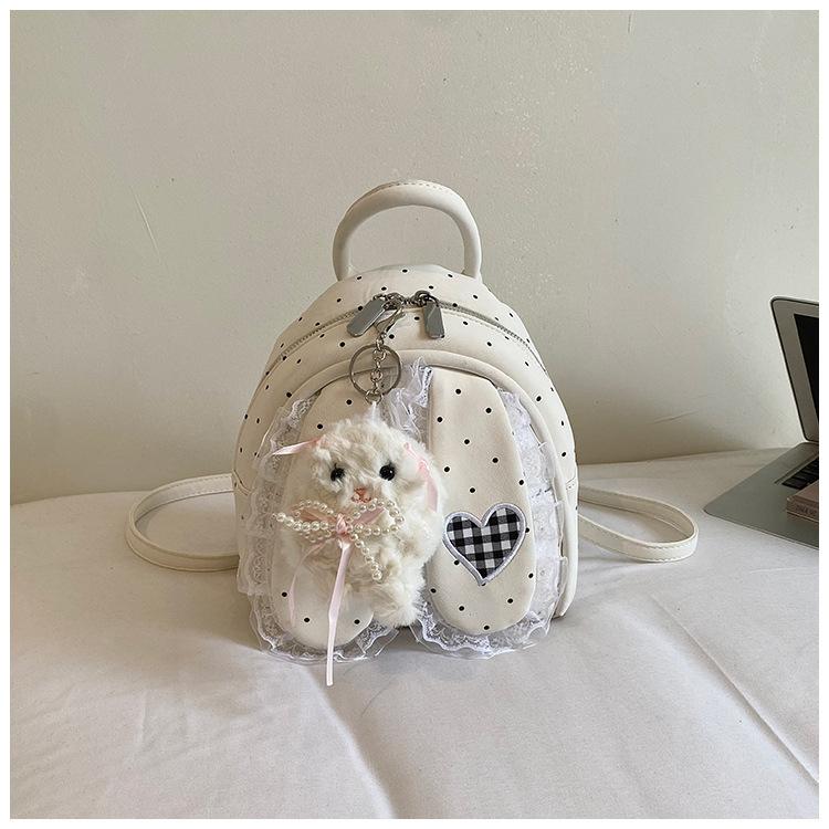 Schoolbag Cute Mini Backpack Women's 1011 New Niche Design Small Backpack Student Schoolbag Versatile Doll Pendant