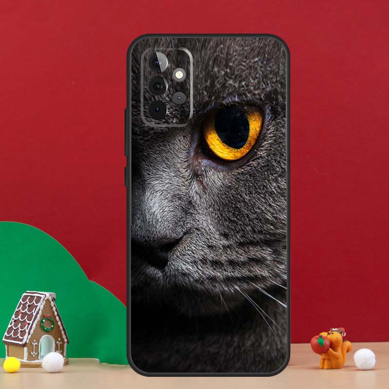 Beautiful Grey British Shorthair Cat Case For Samsung Galaxy A17 A06 A16 A56 A36 A54 A34 A14 A52 A32 A13 A23 A33 A53 A15 A35 A55