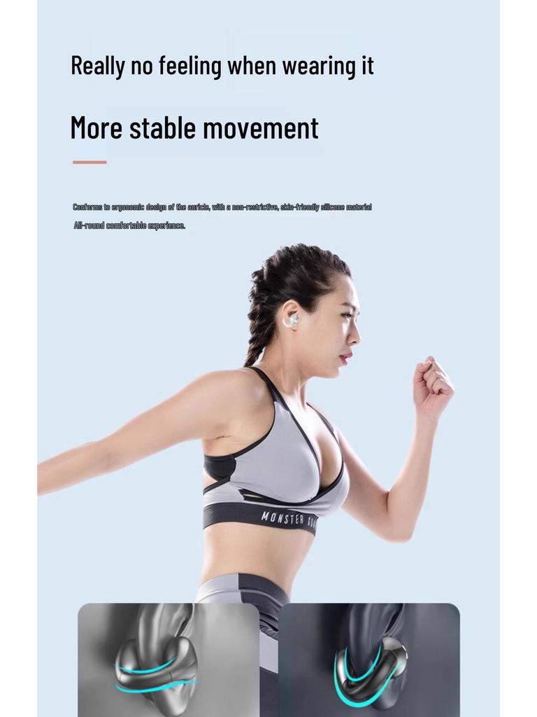 Monster AC600 Waterproof Bluetooth Sports Bone Conduction Clip-On Headphones