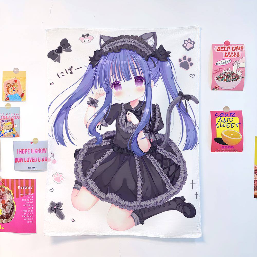 

Popular Cute Anime Girl Galgame Print Tapestry Wall Art Aesthetic Room Decoration 74x94cm(29x37in)
