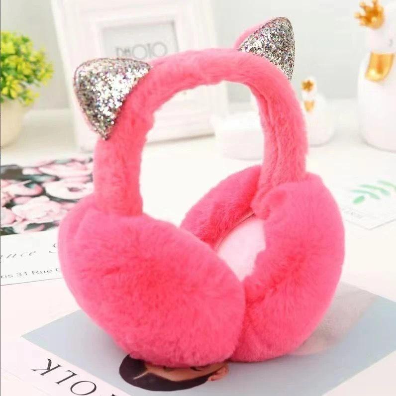 Dámské skládací korejské chlupaté náušníky vysoké hodnoty pro ochranu proti chladu na podzim a v zimě