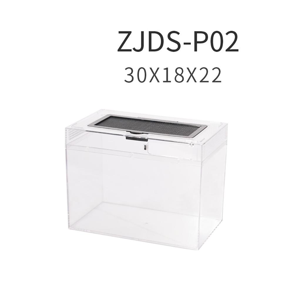 Reptiles Amphibians Feeding Box Acrylic Breeding Box Animal Habitat Cage Ventilation Holes Transparent Jumping Reptile Enclosure